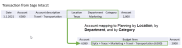 Une transaction de Sage Intacct Financials sans valeur définie pour la section Catégorie.