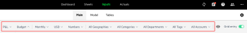 Options de menu de format et de filtre situées au-dessus de la grille.
